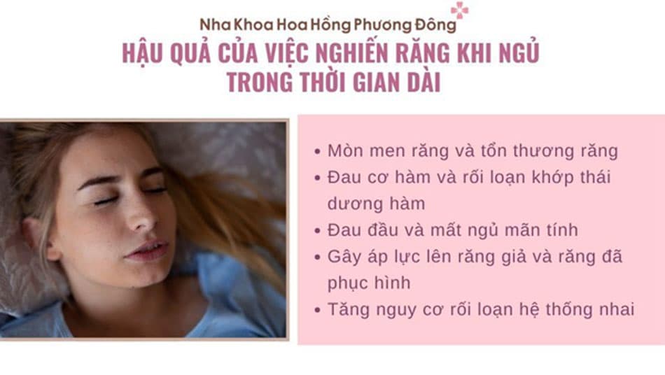 Nghiến răng khi ngủ gây ra những hậu quả ảnh hưởng đến sức khỏe răng miệng