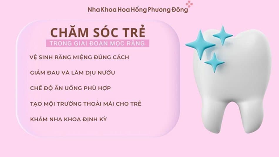 Hướng dẫn chăm sóc trẻ trong giai đoạn mọc răng
