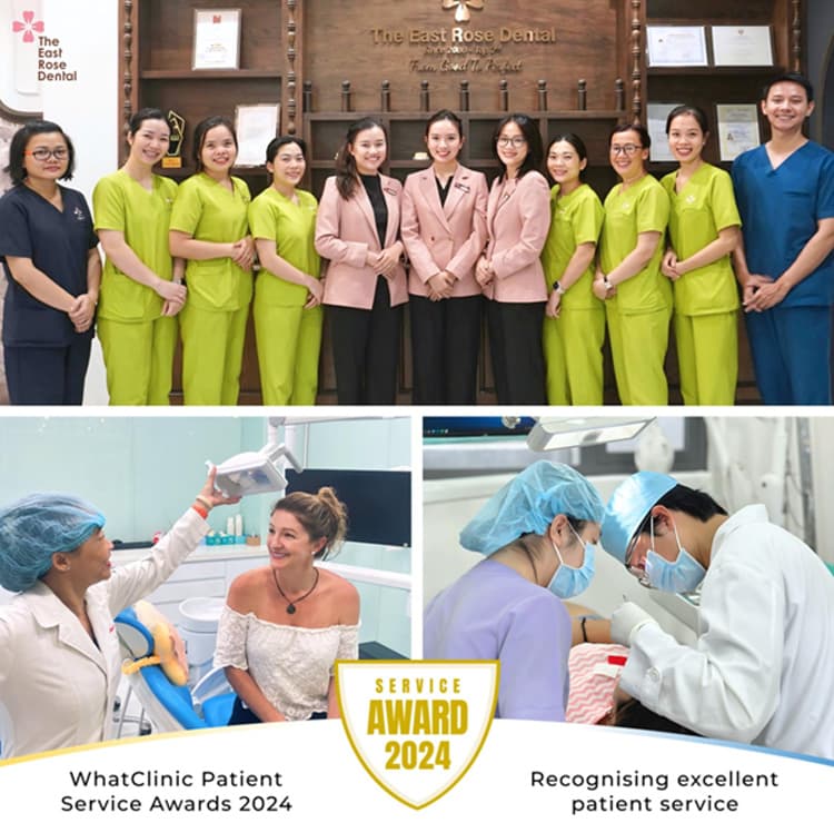 At clinics like The East Rose Dental in Ho Chi Minh City