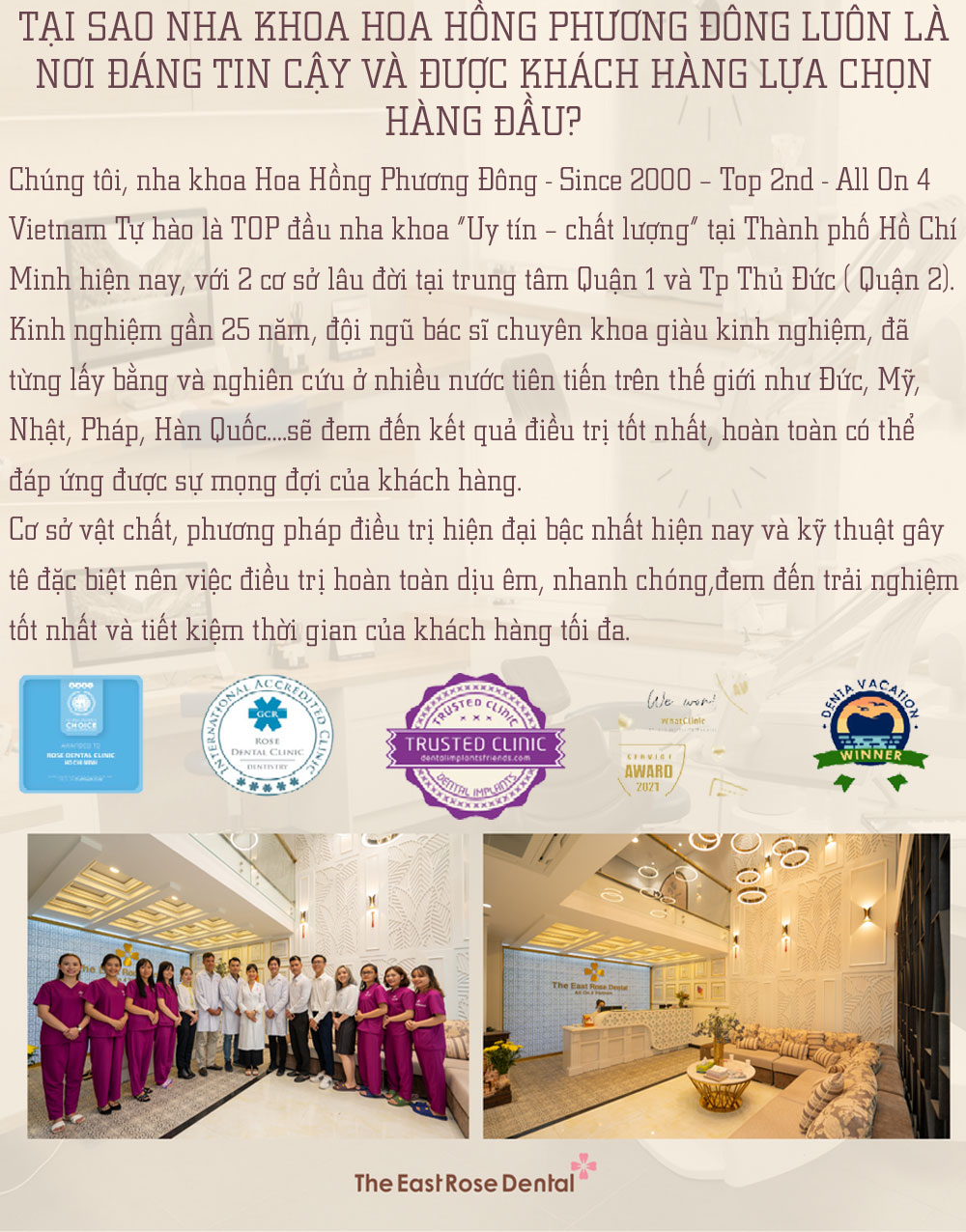 Nha khoa Hoa Hồng Phương Đông địa chỉ uy tín và chất lượng nhất Việt Nam