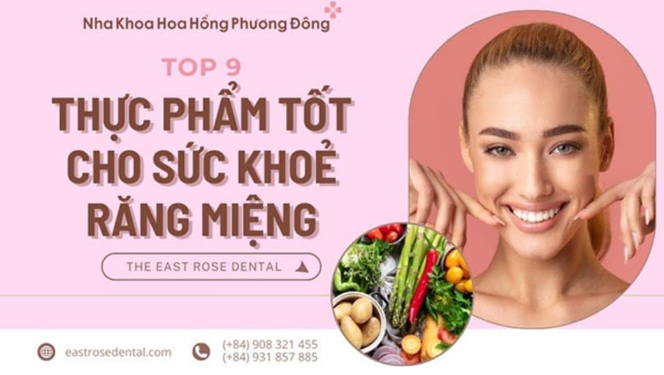 Top 9 loại thực phẩm có lợi cho sức khỏe răng miệng