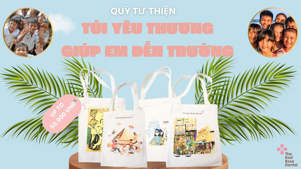 "Túi yêu thương giúp em đến trường" - cùng nha khoa hoa hồng phương đông thắp sáng những ước mơ