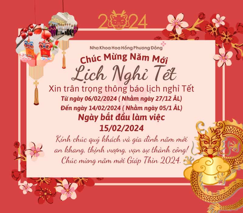 THÔNG BÁO NGHỈ TẾT NGUYÊN ĐÁN 2024